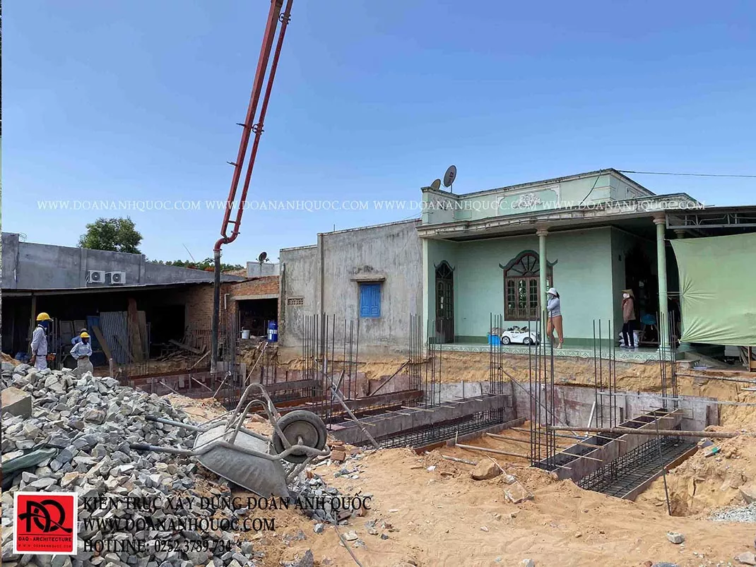 Thiết kế nhà đẹp Bình Thuận – thi công móng băng